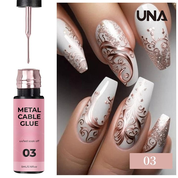 New Metal Chrome Effect Platinum Liner Gel Waterproof Nail Art Soak off UV Mirror Metallic Nail Painting Liner Gel Polish Set