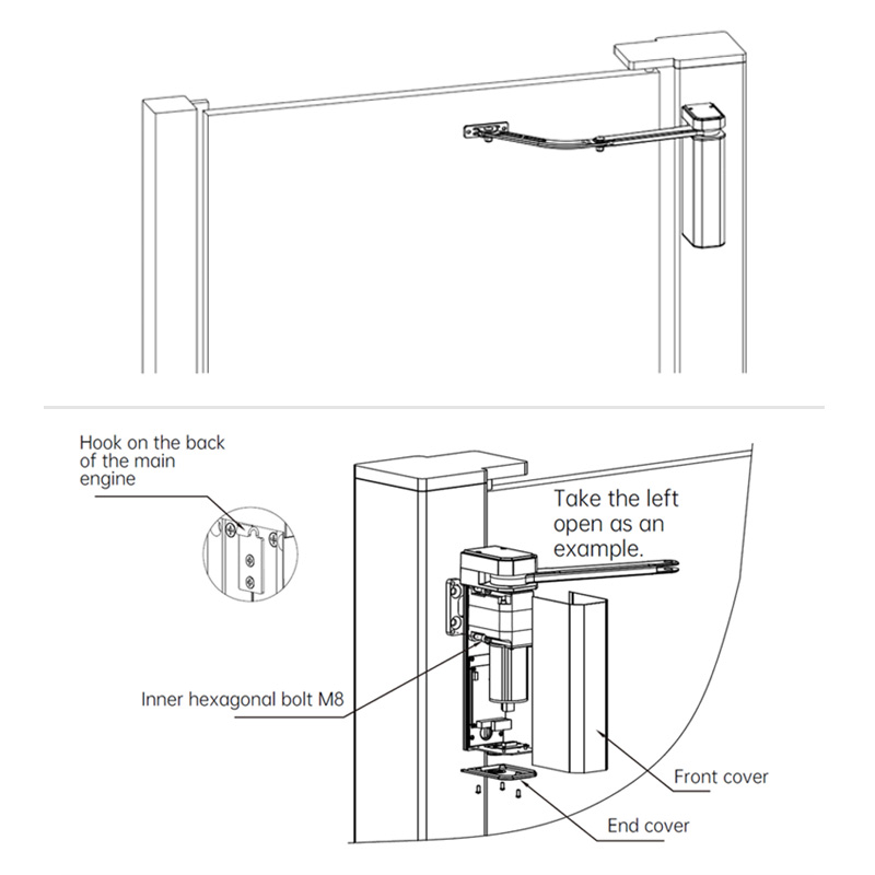 Deper Dsw-99 New Easy Installation Professional Automatic Gate Opener for Swing Door