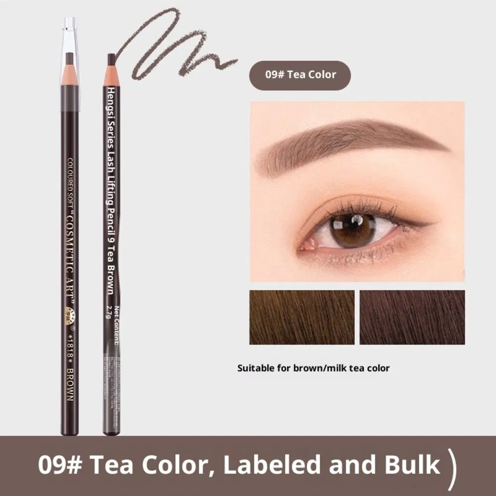 Natural Wooden Eyebrow Pencil with Ultra Soft Formula for Easy Application and Blending