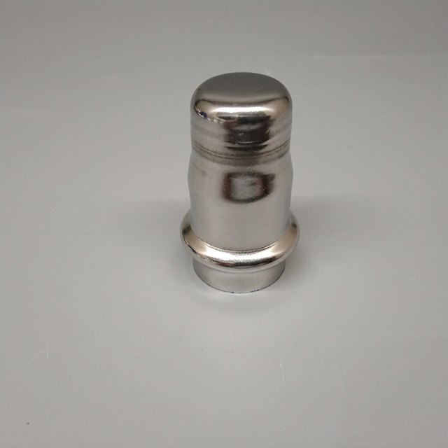 Stop End with Press Fitting, AISI 316L Stainless Steel Pipe Fittings