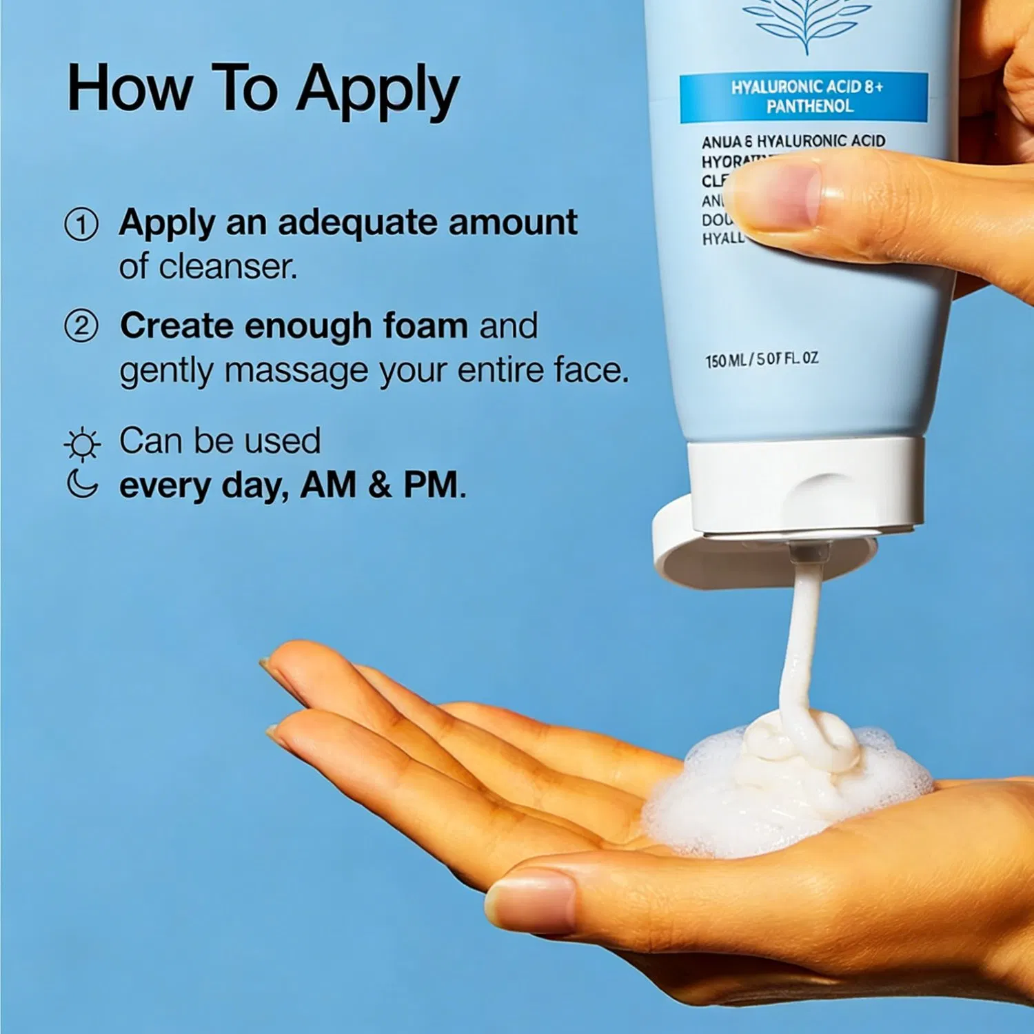 Gentle Moisturizing Face Cleanser Calms Delicate Skin Comfortably