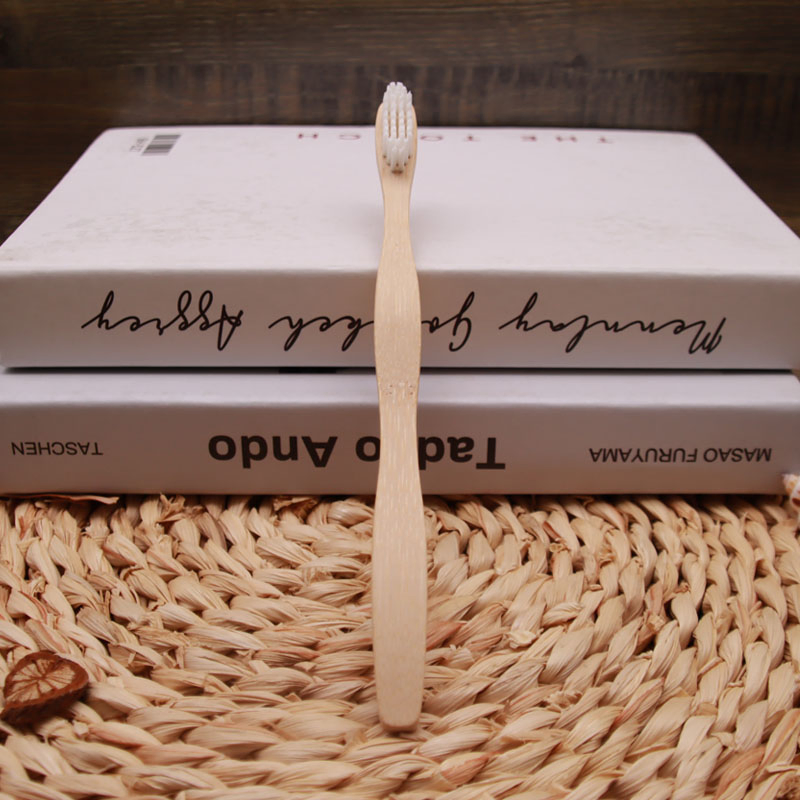 Custom Logo 100% Biodegradable Bamboo Toothbrush, Eco Friendly Hotel Dental Amenities Kit