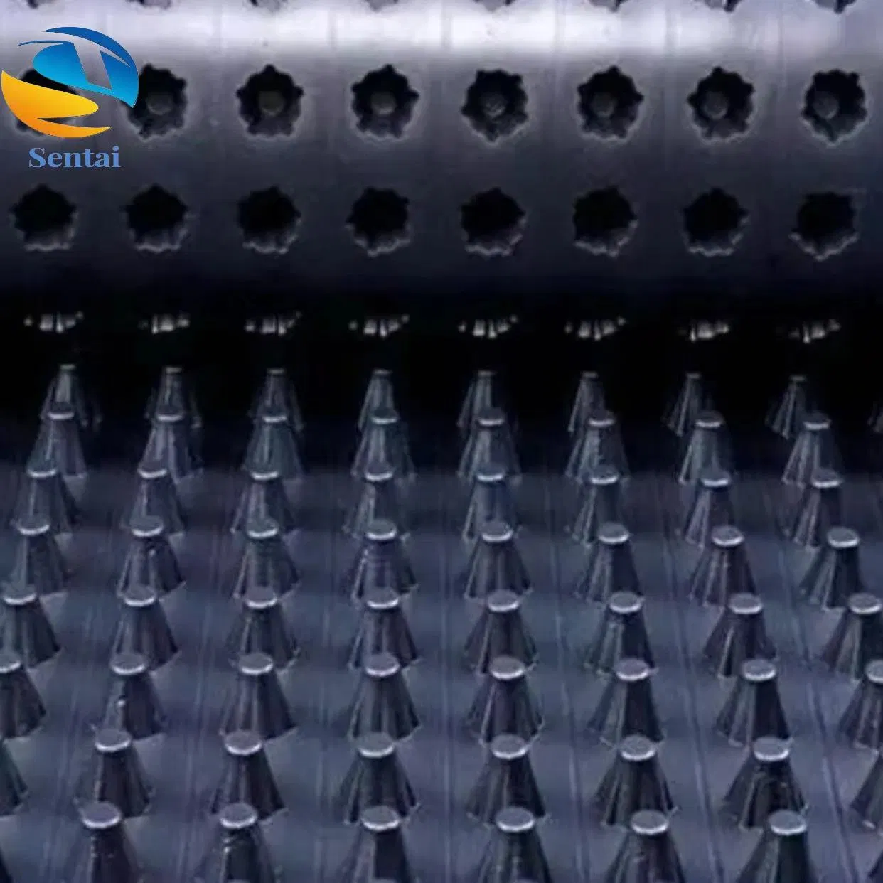Municipal Engineering Airport Runway Base Isolation Waterproof HDPE Drainage Board Black Drainage Board on The Basement Ceiling