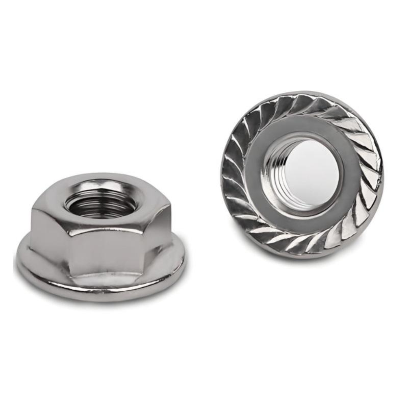 Titanium DIN6923 M5 M6 M8 M10 M12 M14 M16 Hex Flange Nuts Carbon Steel Coated Black Zinc