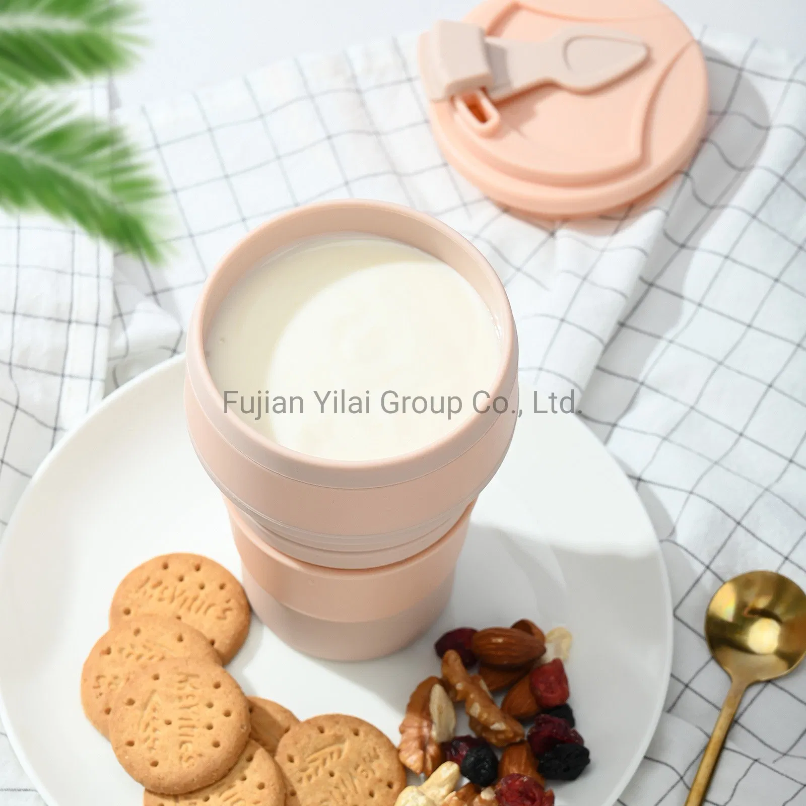 Складная силиконовая дорожная кружка 14oz