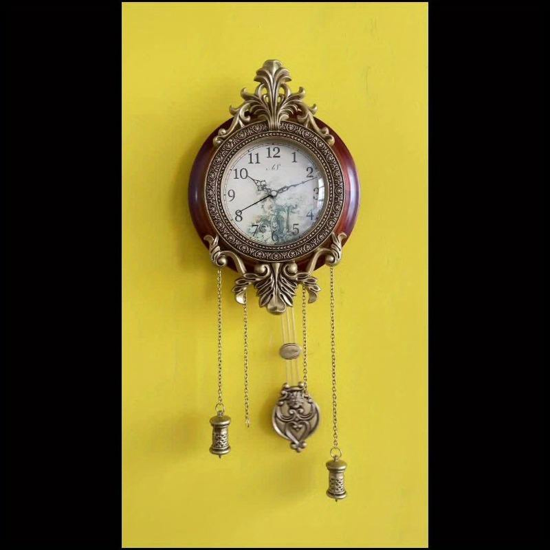 Wholesale Wood Wall Clock Aero Snail Battery Swinging Pendulum Antique Style Clocks Home Decor