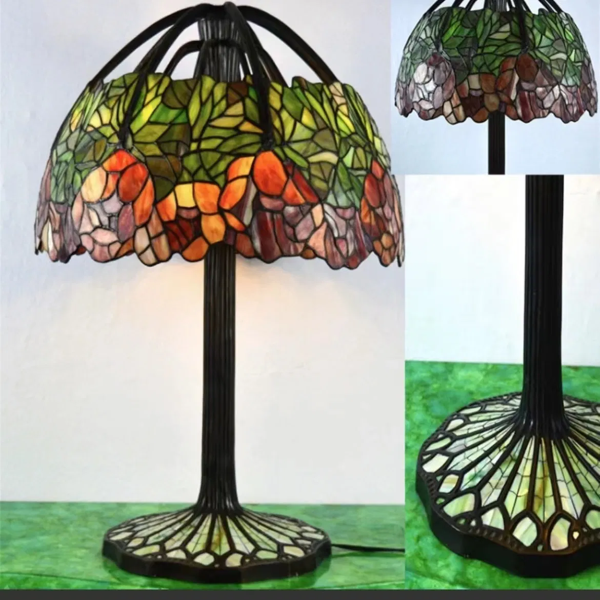 Tiffany Style Art Glass Work Table Lamp