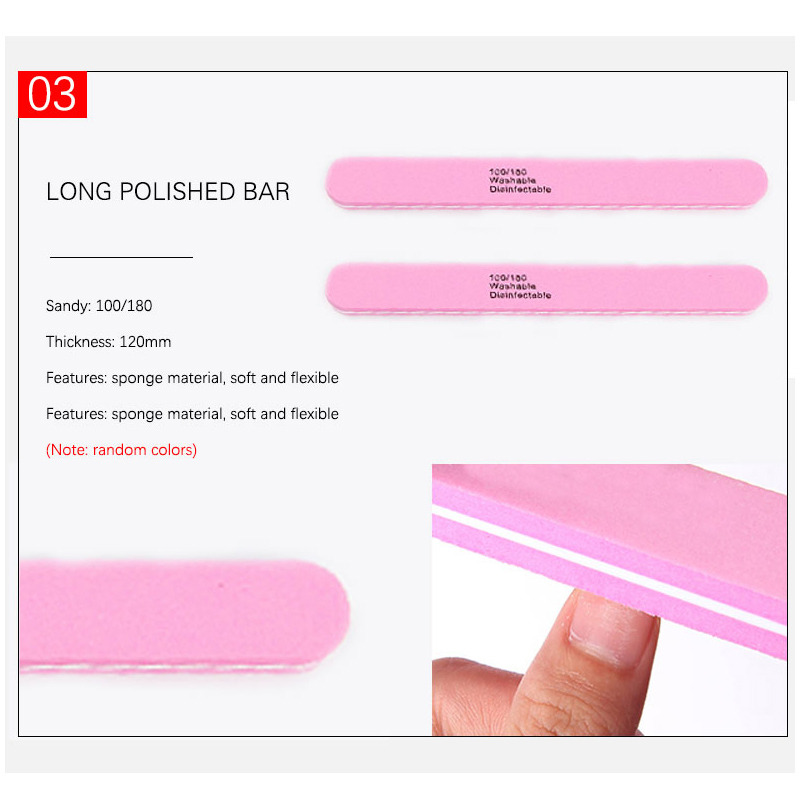 Finger Nail Files Custom Printed Logo Manicure Nail File Professional Nail Art Tool