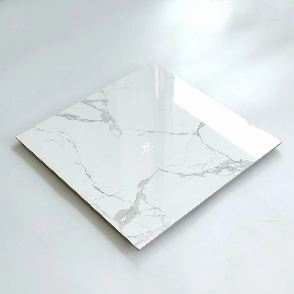 Плитка напольная керамогранит 600x600 мм белая глянцевая