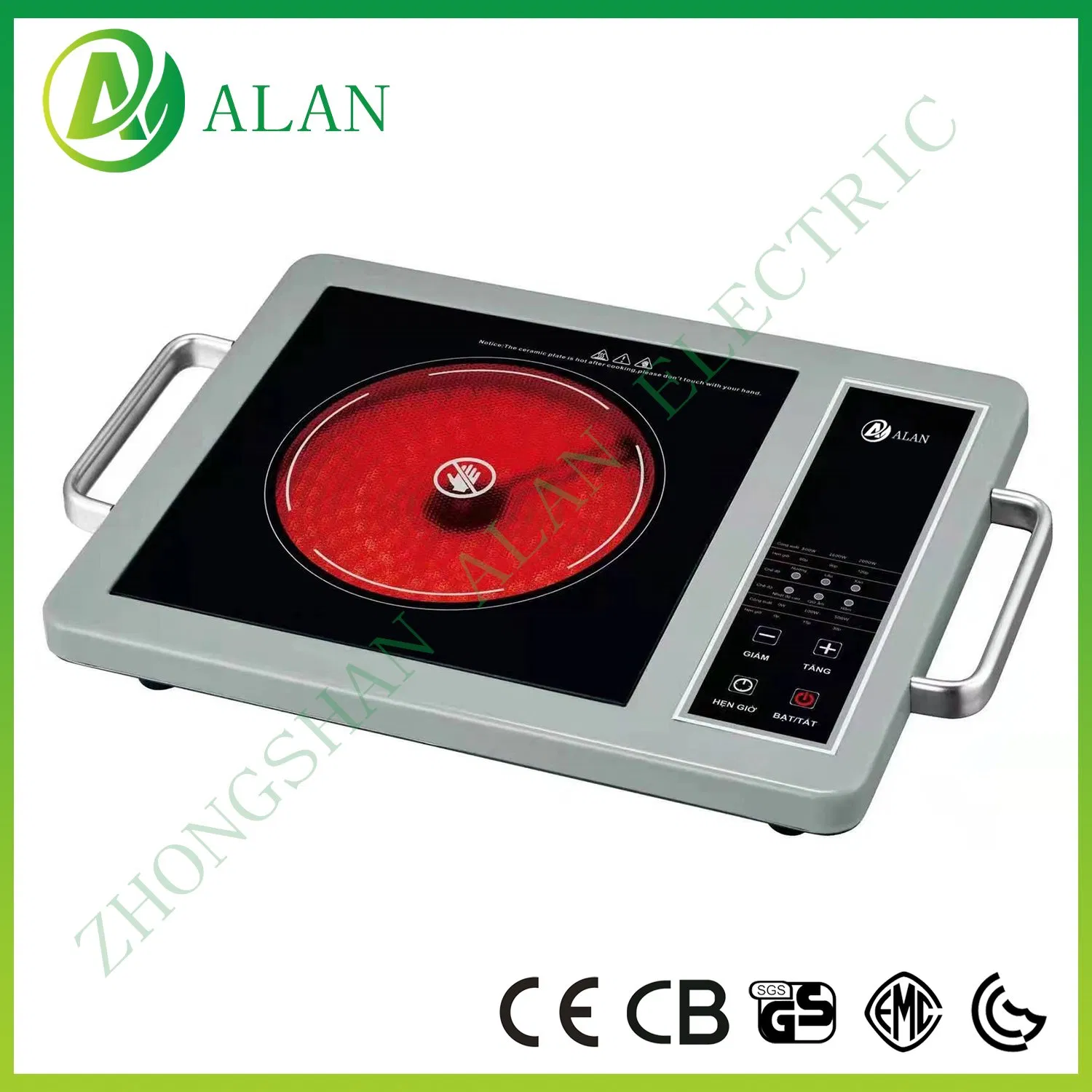 Simple Operation Home Use Tabletop Ceramic Hob Metal Housing Infrared Cooker Zhongshan Supplier