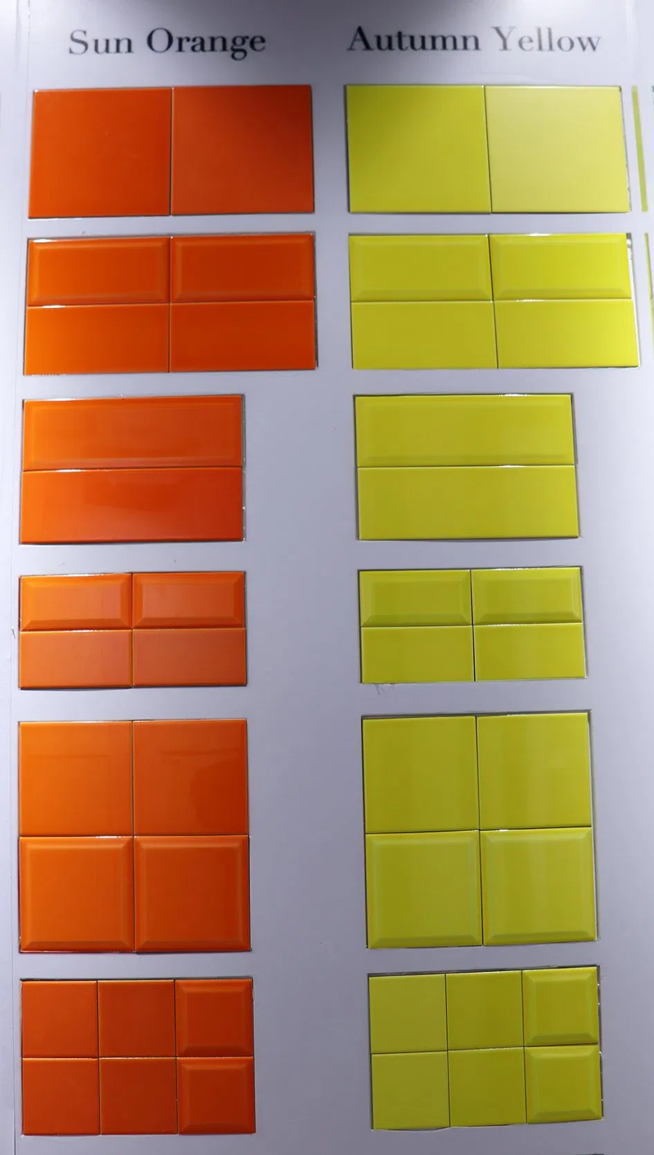 Yellow 4X8inch/10X20cm Artistic Tile Glazed Ceramic Wall Tile Sublimation Tiles