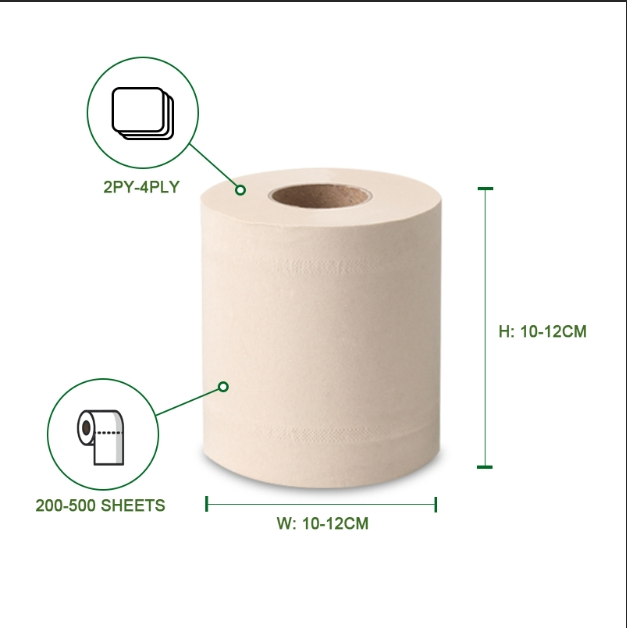 Eco-Friendly 100% Bamboo Tissue Toilet Paper for Sustainable Living