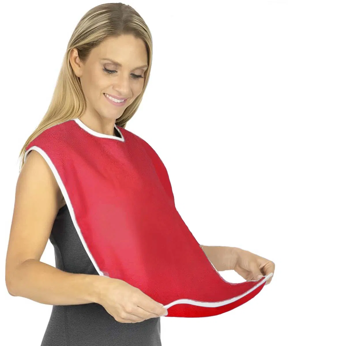 Ultra Fine Fiber Microfiber Material Elderly Bibs Adult Food Wiping Bibs TPU Waterproof Aprons