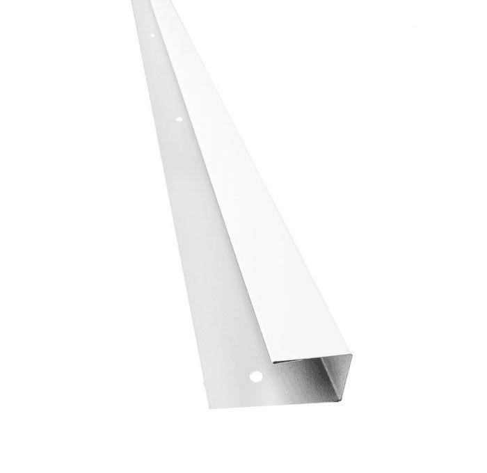 3/8inchx10feet Aluminum Roof Flat J Trim Cap in White Colour