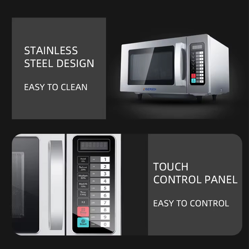 High Quality 900W to 2100W Touch Panel Screen Commercial Domestic Kitchen Catering Equipment Microwave Oven