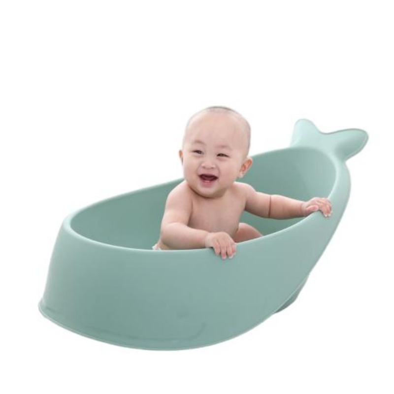 High-Quality Whale-Shaped Baby Bathingtub Eco-Friendly Material Wave Non-Slip Interior Baby Bath Tub