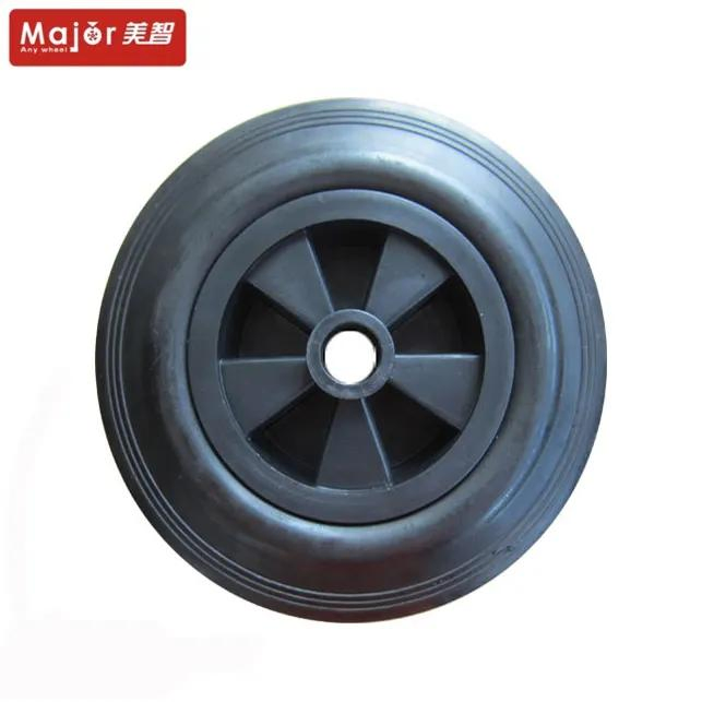 10 Inch Solid Wheel Flat Free Tires Tubeless Tyres with Plastic Rim 10X2 for Mechanical Vehicle
