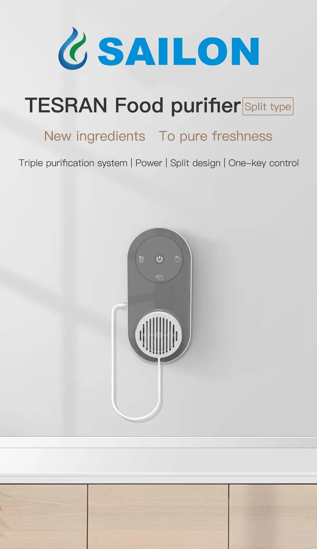 Sailon OEM Wall-Mounted Vegetable Washer for All Types of Produce.