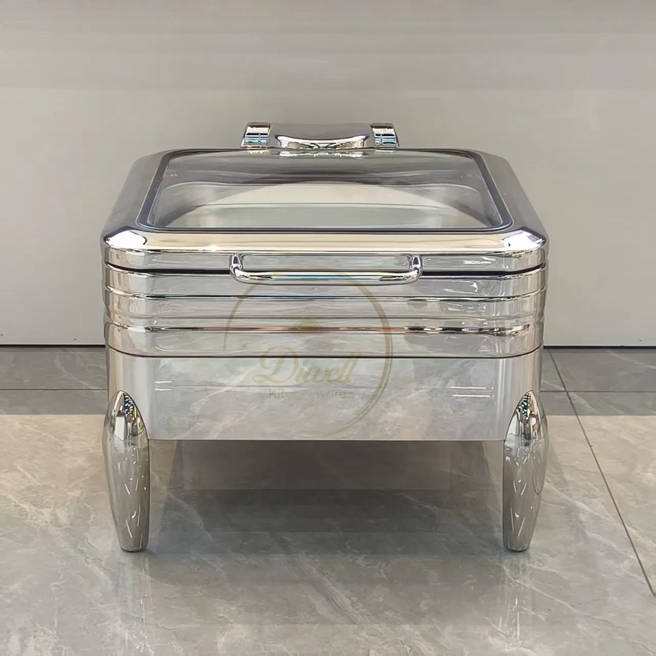 Catering Equipment Stainless Steel 304 Chaffing Dish Square Shape Chafer Dish Buffet Chafing Dish for Hotel Restaurant