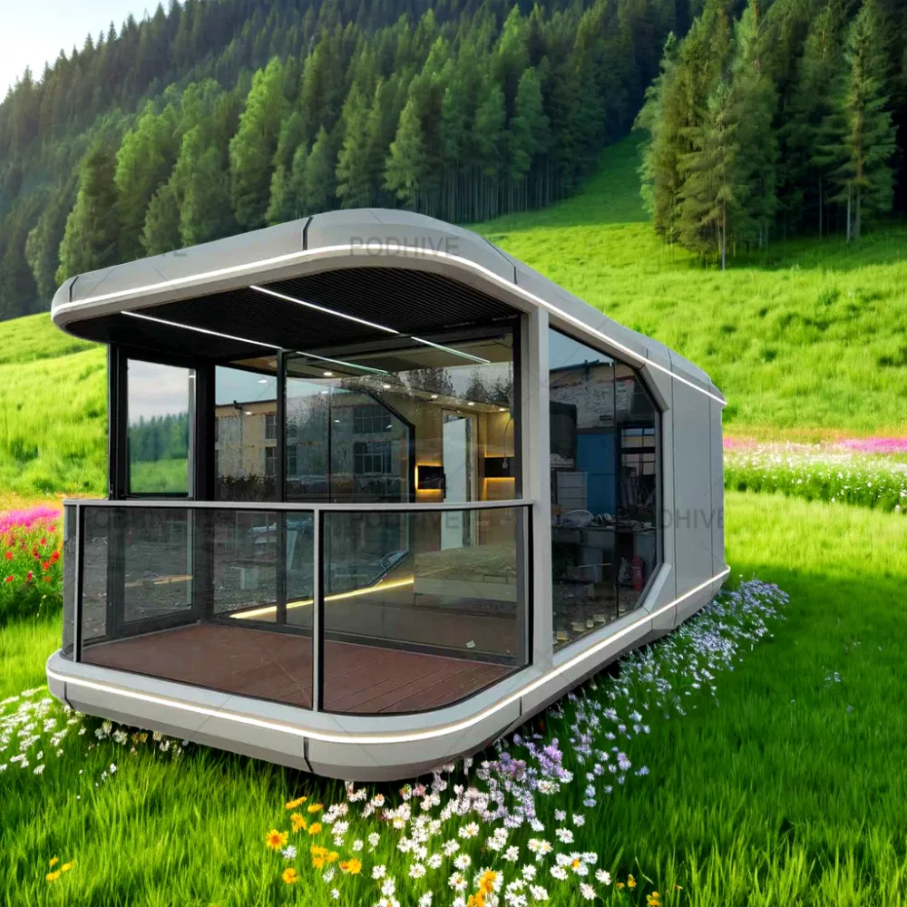 Outdoor Eco Capsule House Luxury Pod Space Capsule Hotel Capsule Room Prefab Apple Cabin Camping Pod