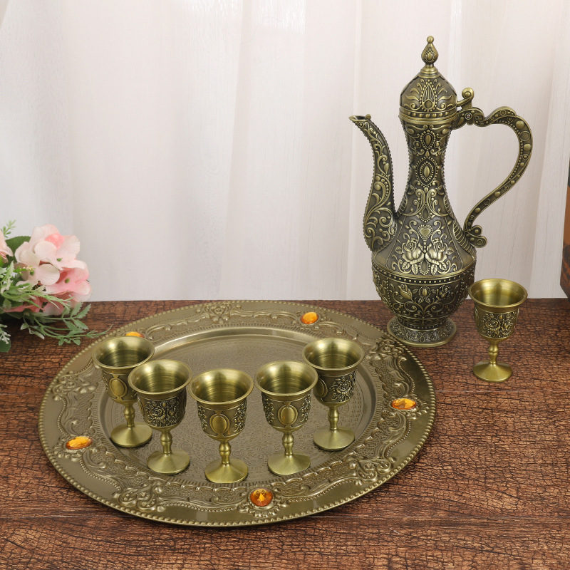 Vintage Style Luxury Wedding Teapot, Metal Wine Pot, Drinking Utensils