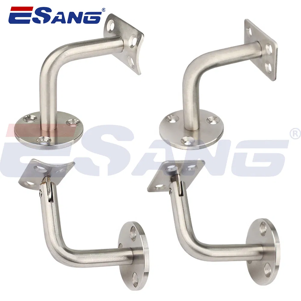 Esang Wall and Glass Mount Stair Railing Balustrade Adjustable Stainless Steel Handrail Bracket