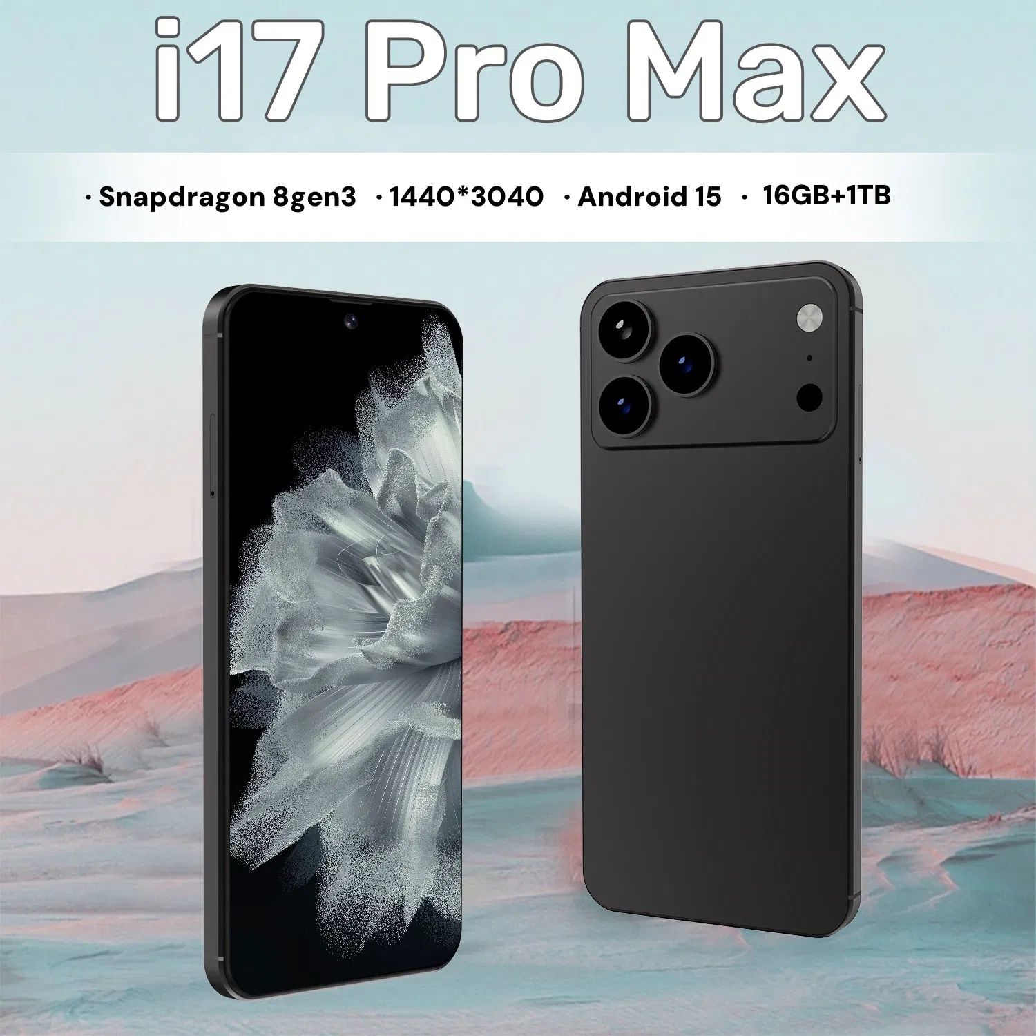 Original New Smart Mobile Phone for I17 PRO Max 16GB+1tb Us EU UK Au Standard