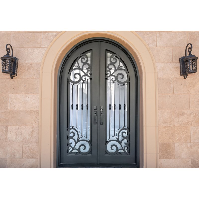 High Grade Anti Theft Heavy Duty Wrought Main Entrance Ornamental Iron Door