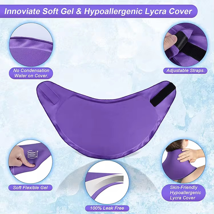 Best Selling Products 2024 Cold Compress Flexible Solid Gel Neck Ice Pack Wrap for Swelling Injuries
