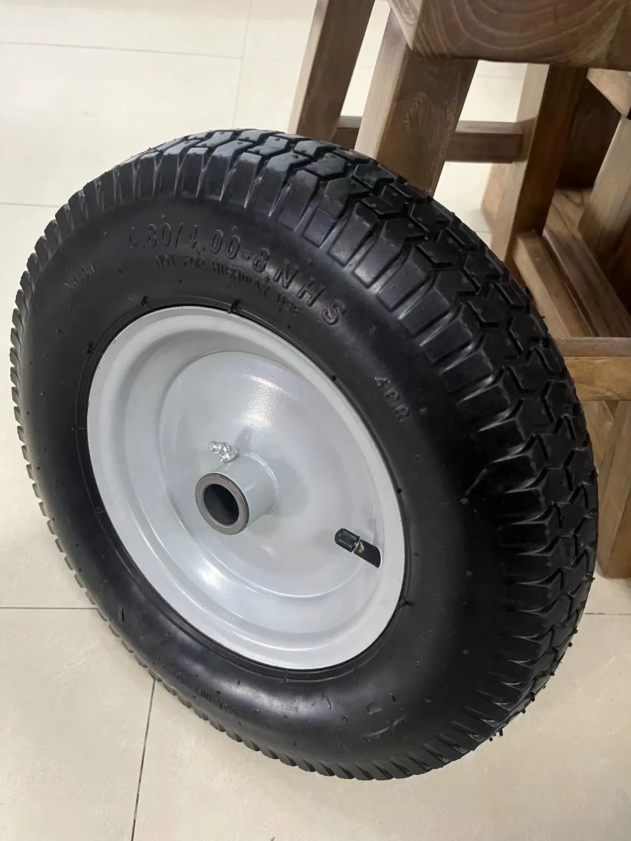 Skystar Heavy Duty 480-8 Polyurethane Foaming Flat Free PU Foam pneumatic Trolley Wheelbarrow Wheels