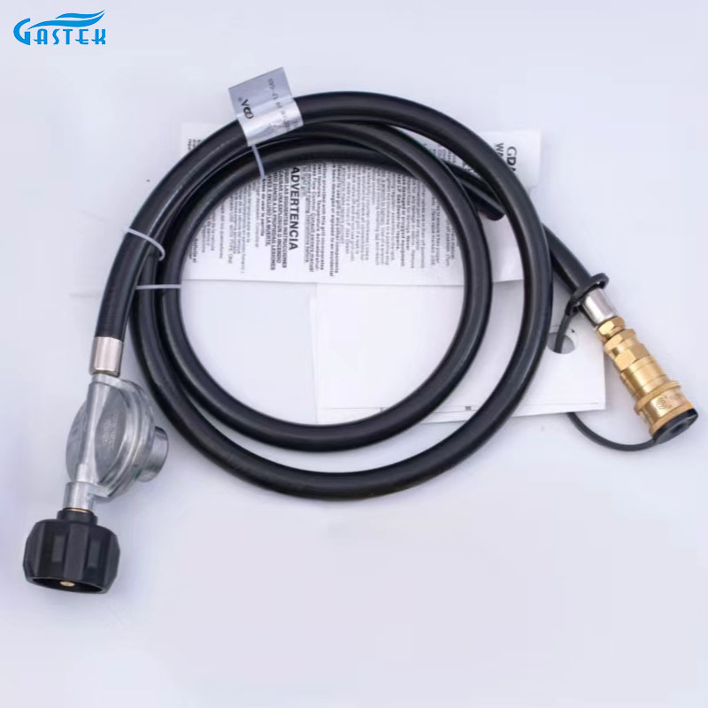 Premium Gas Hose and Regulator Kit with Quick Disconnect Connector