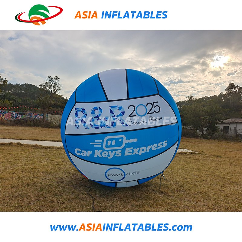 Giant Inflatable Volleyball with Printing, Airsealed Inflatable Volleyball Beach Ball for Outdoor