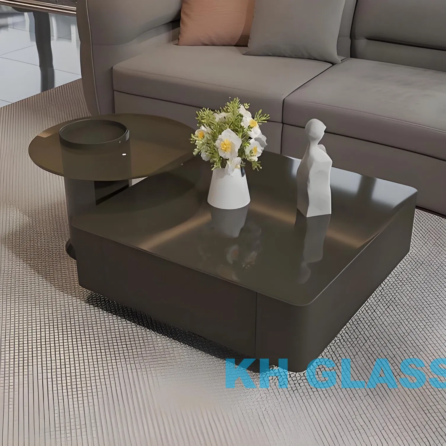 Factory Supply 5mm To15mm Clear Brown Gray Tempered Glass Dining /Tea/Coffee Table