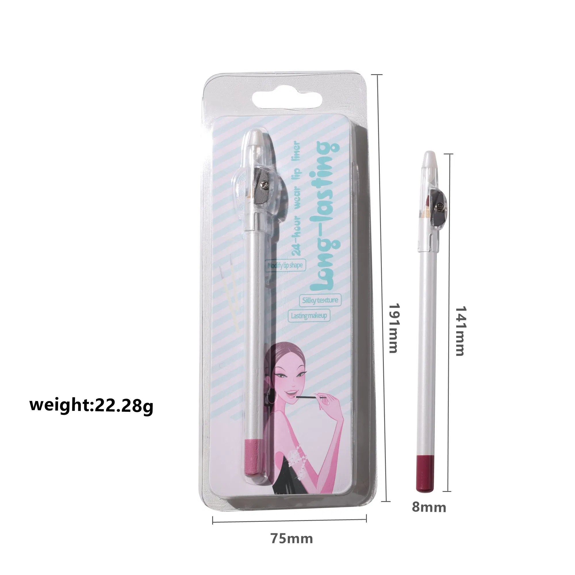 Hot Selling Private Label Matte Natural Waterproof Lip Liner High Pigment Customized Lipliner Pencil