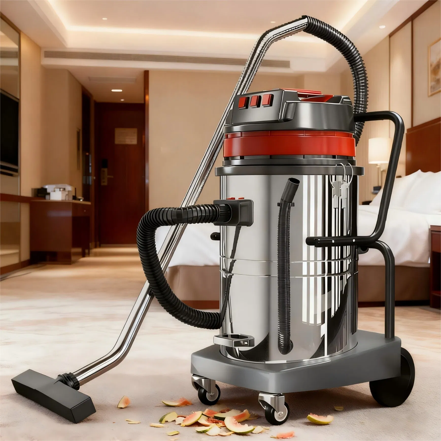 110V/200-240V Electric Wet and Dry Vacuum Cleaner Machine with Handheld for Hotel