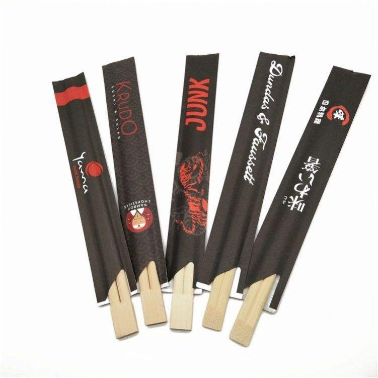 Custom Chopsticks Print Logo Disposable Bamboo Sushi Chopsticks