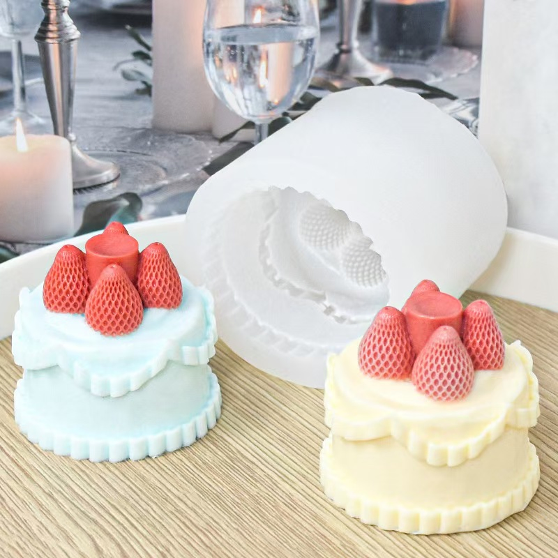 Flexible Cake Shape Silicone Mold for Easy Candle Crafting
