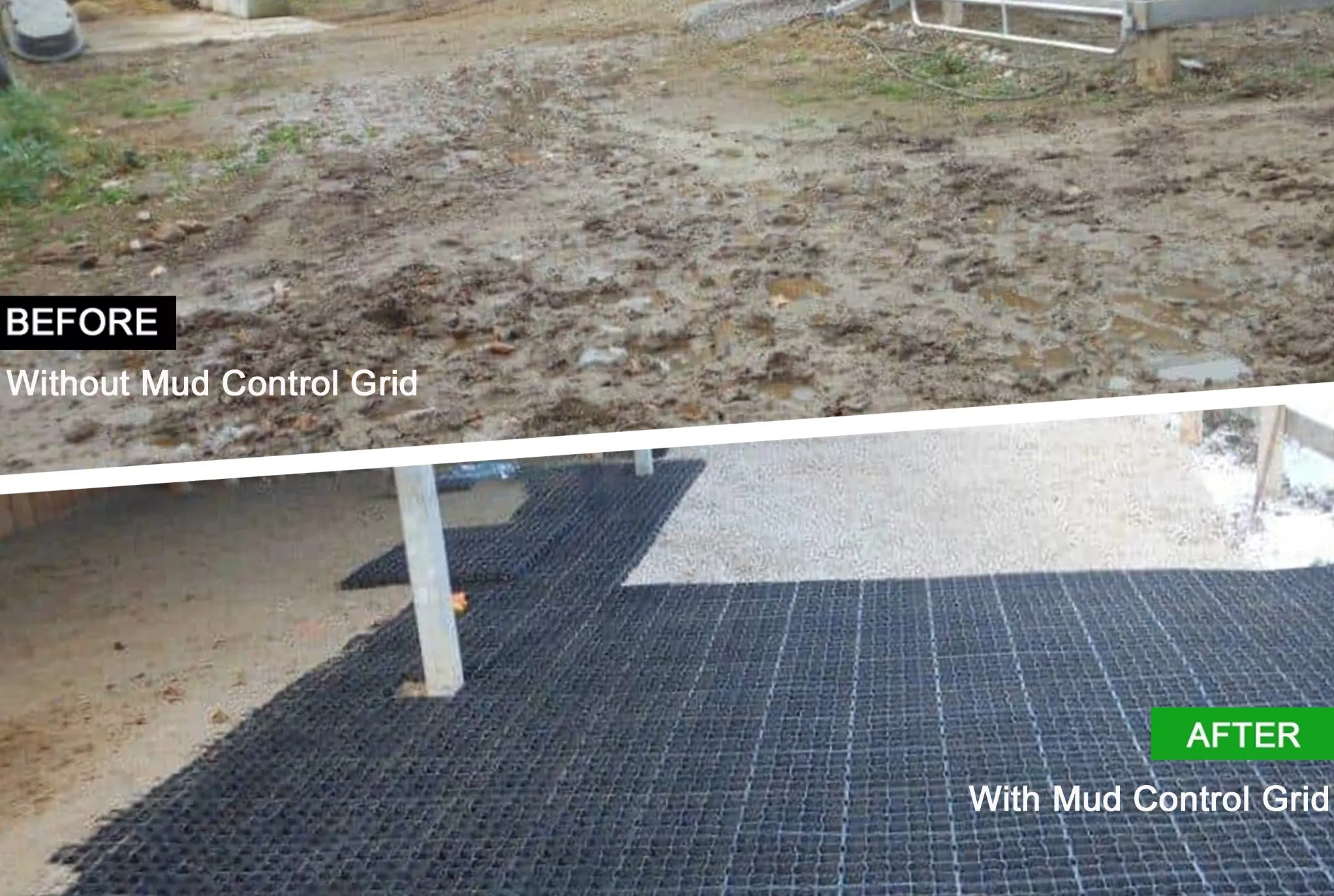 33cm*33cm*5cm HDPE Geocell Mud Control Grid Erosion Control Mud Control Mat Horse