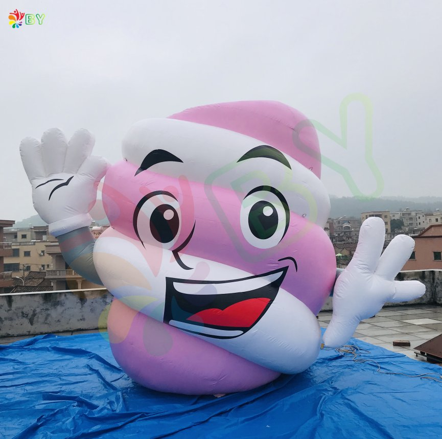 Inflatable Cotton Candy Shape Balloon, Giant Inflatable Ground Logo Balloon for Advertising