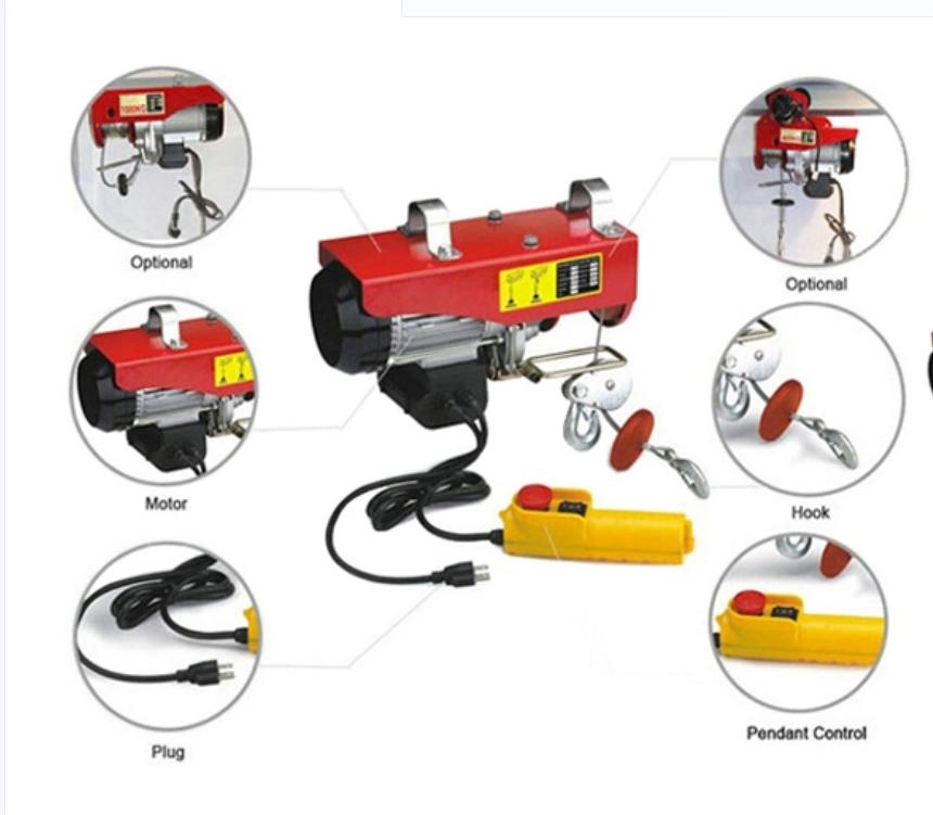 100% Copper 110V America Market Easy Operate Mini Electric Hoist PA200b (200kg)