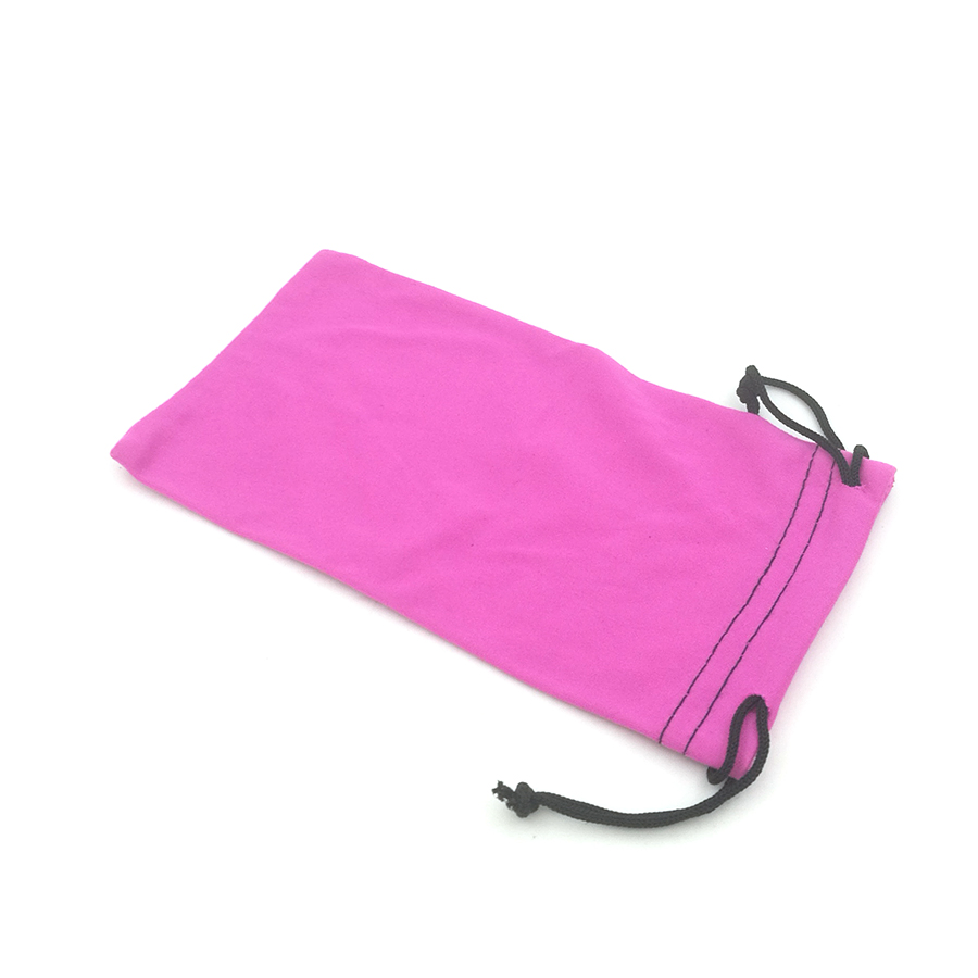 Custom Logo Printed Open Mouth Microfiber Sunglasses Case Bag Pouch