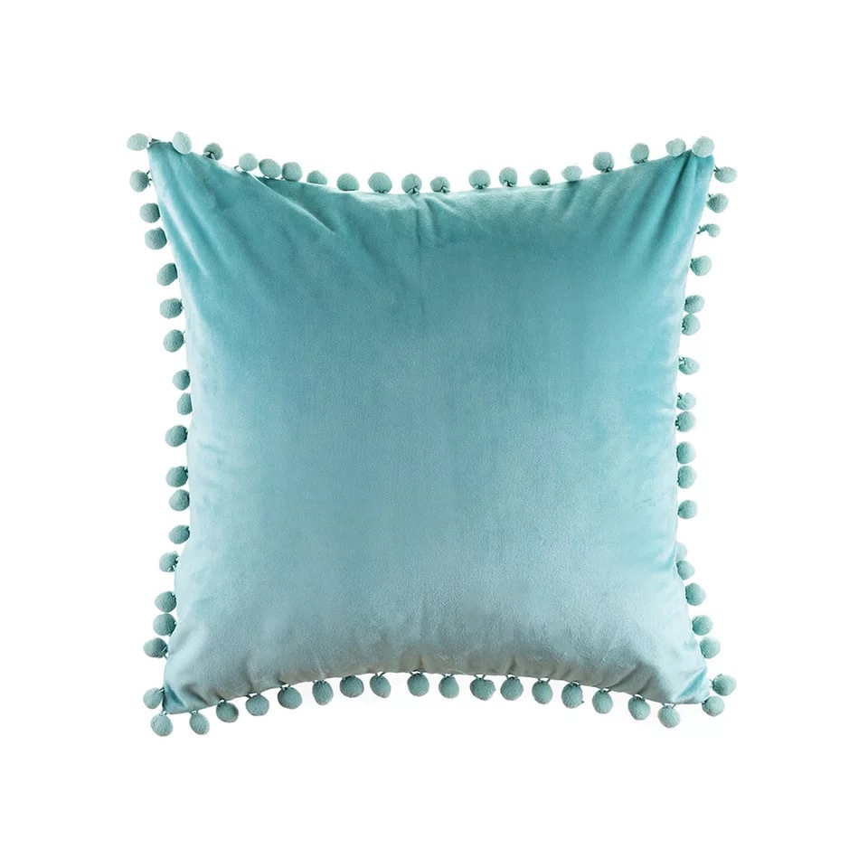 Spring Boho Decorative Pillow Covers with POM-Poms Pillow Covers Corduroy Cushion Case