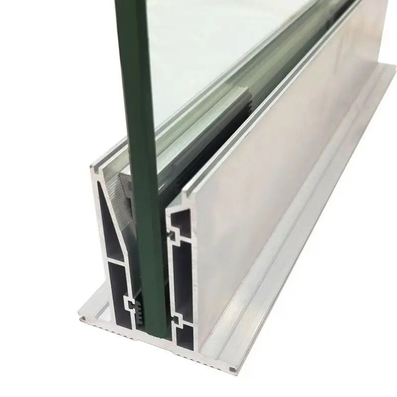 Hot Sale Frameless Top Mounted Balustrade Adjustable Easy Glass Railing Tilt-Lock Aluminum U-Channel Profiles Balustrade