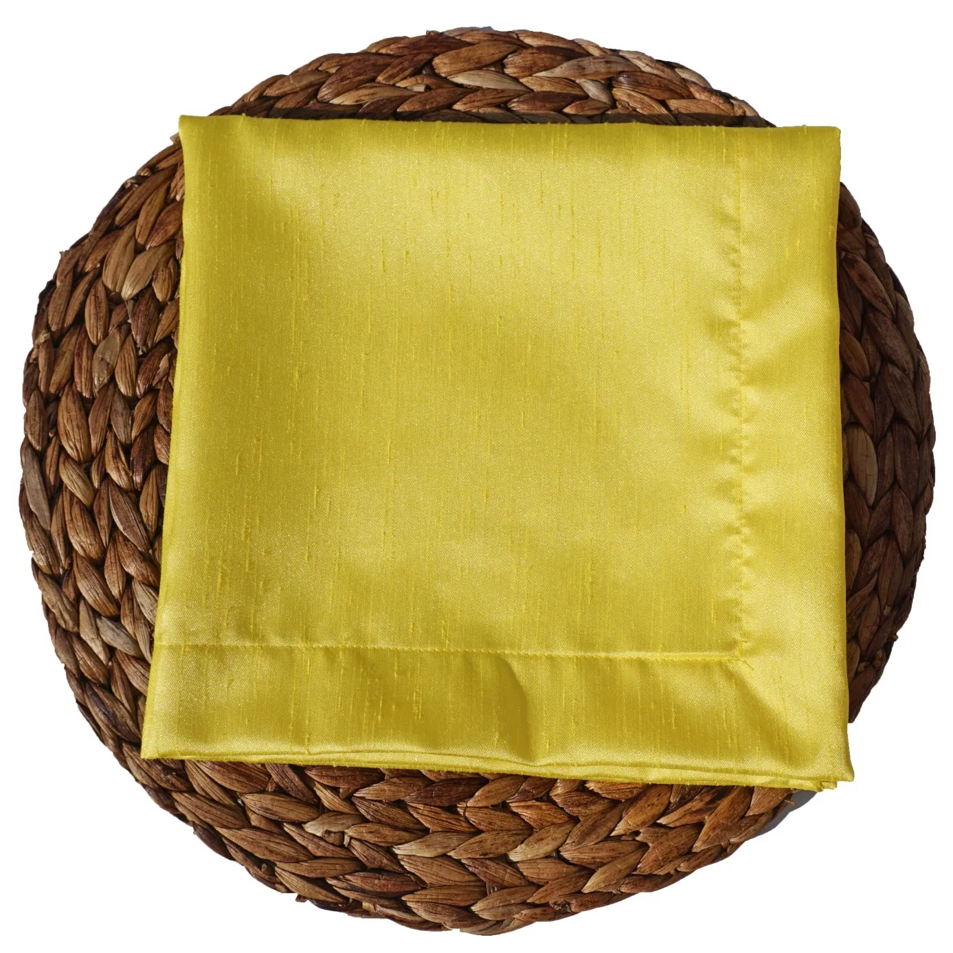 Maize Luxurious Slub Satin Fabric Collection for Table Satin Napkins