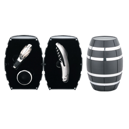 Oak Barrel Shaped Wine Set (608012-B)