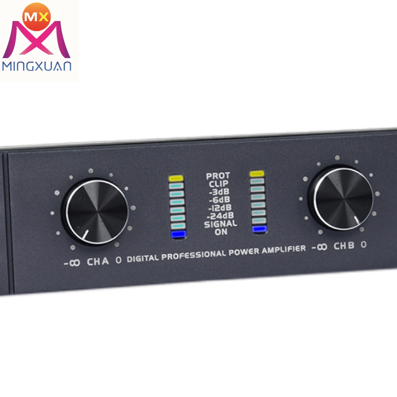 2-Channel Power Amplifier 1u Digital Audio Subwoofer Professional DJ Show Speaker