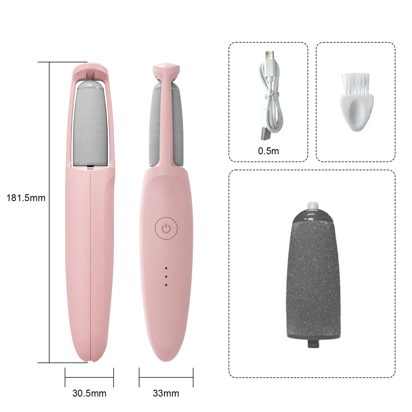 Roller Coarse Electronic Foot File Replacement Refill Remover Heads Electric Foot Grinder