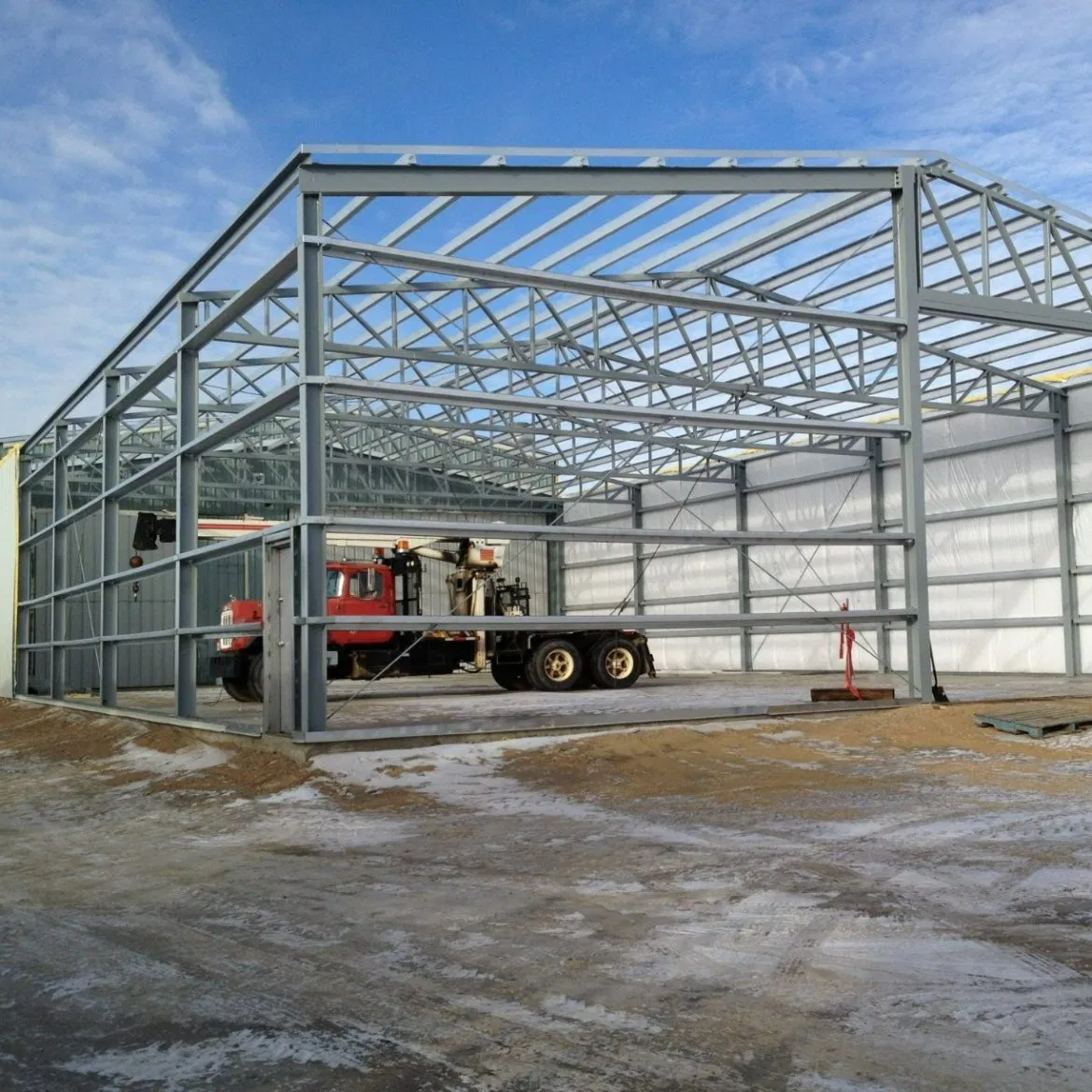 Fully Assembled Steel Columns Steel Structure Building Manufacturer Warehouse