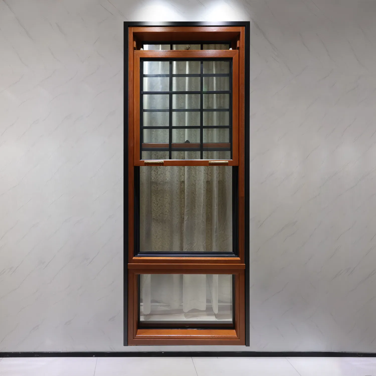 Custom Energy Efficient Latest Grille Designs Alu-Clad Wooden Aluminum Clad Teak Wood Tilt and Turn Casement Glass French Windows and Door