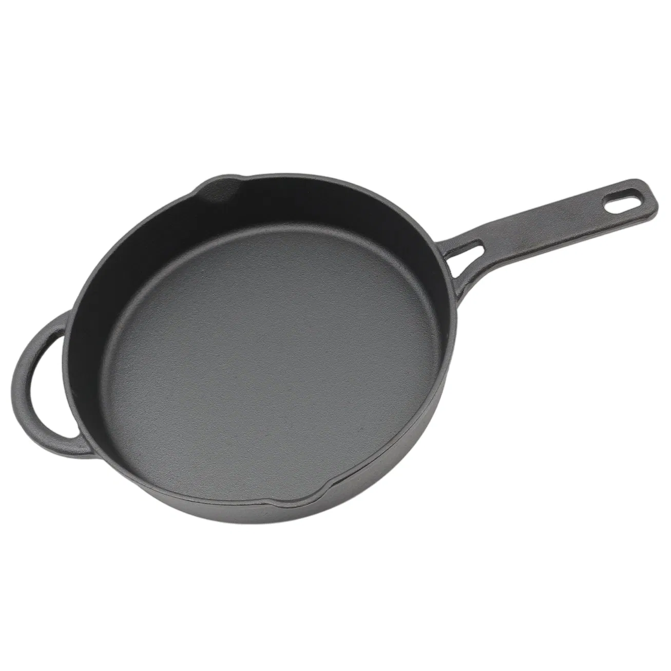 Чугунная сковорода с двумя ручками, предварительно прокаленная